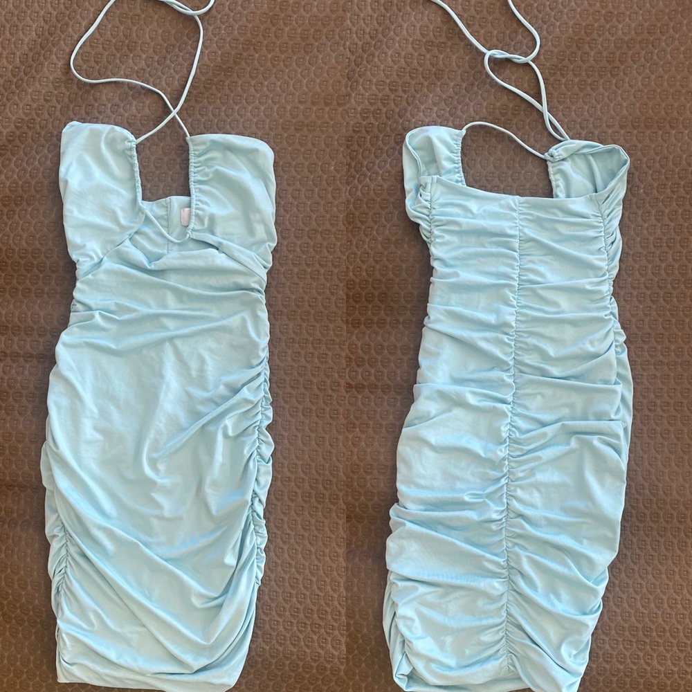 Oh Polly Heartbreaker Dress in Aqua - Picture 2 of 3